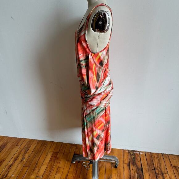 PLEIN SUD Y2K Tie Dye Flapper-Style Midi Dress - Picture 5 of 10